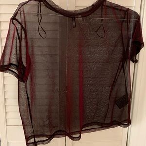 Shear Hot Pink Crop-Top